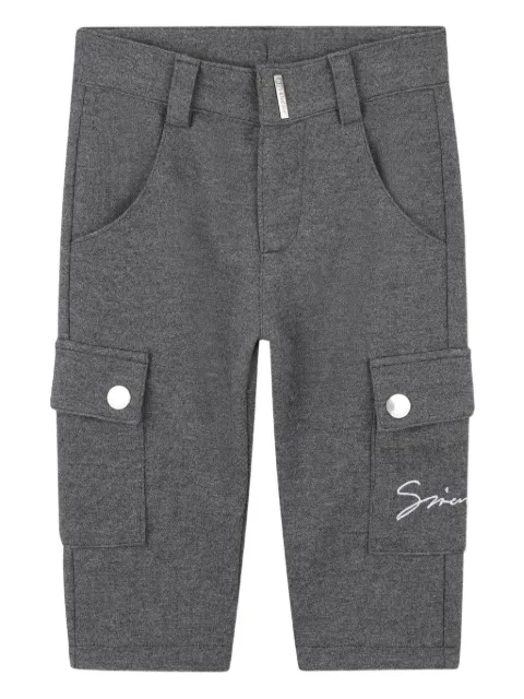 Givenchy Kids Calça cargo com logo bordado
