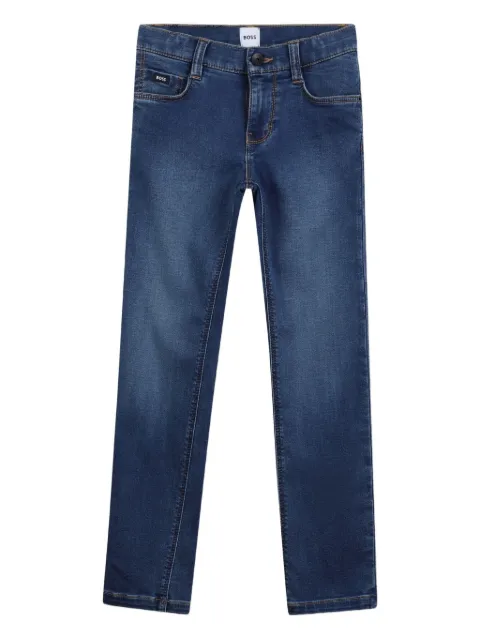 BOSS Kidswear logo-patch jeans