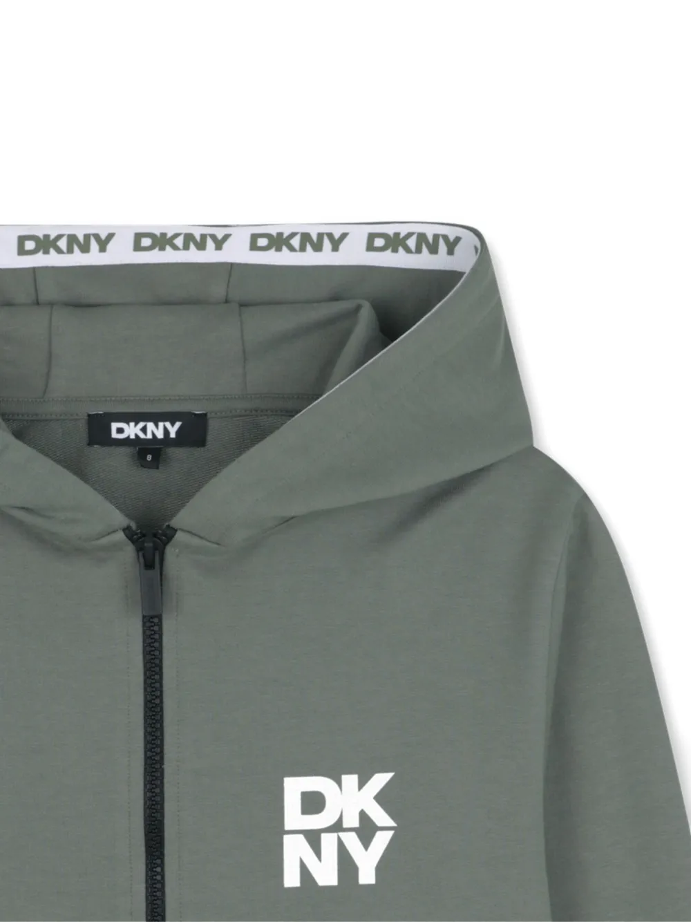 Dkny Kids Hoodie met rits Groen
