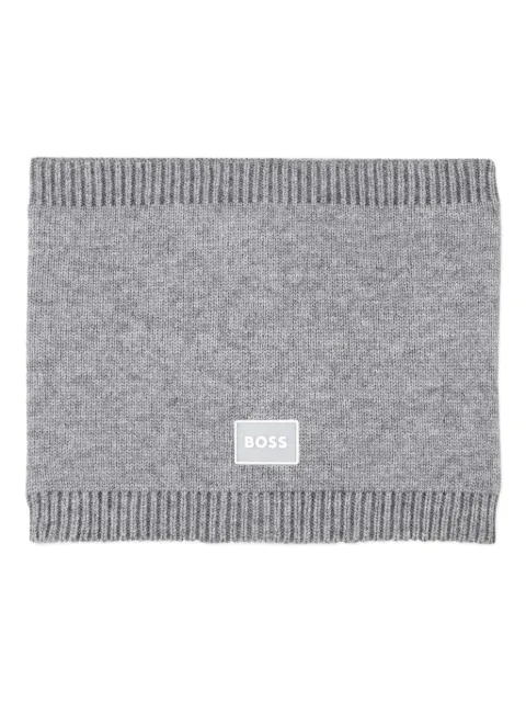 BOSS Kidswear ribbed knit neck warmer