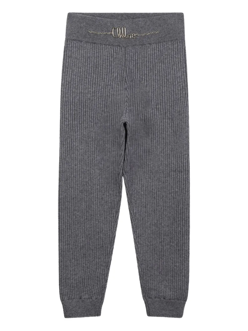 Chloé Kids Broek met wijde pijpen Grijs