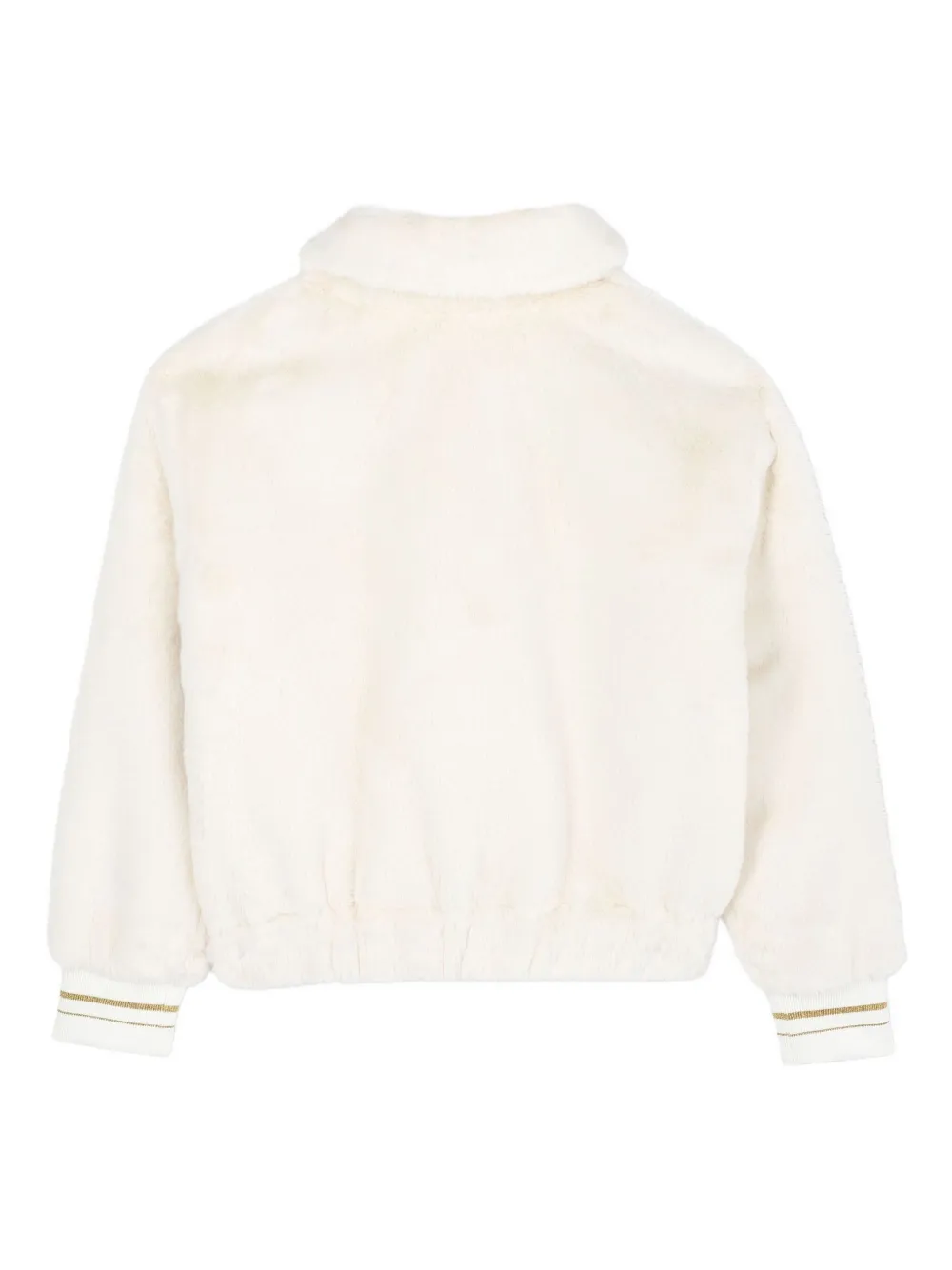 BOSS Kidswear Jack van imitatiebont met rits Wit