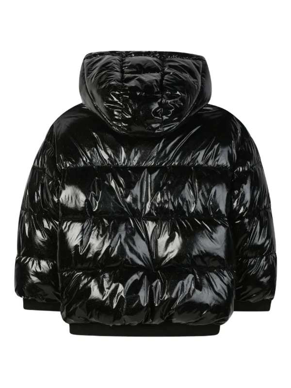 Karl Lagerfeld Kids Glossy Puffer Jacket Black FARFETCH PH