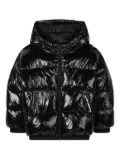 Karl Lagerfeld Kids glossy puffer jacket - Black