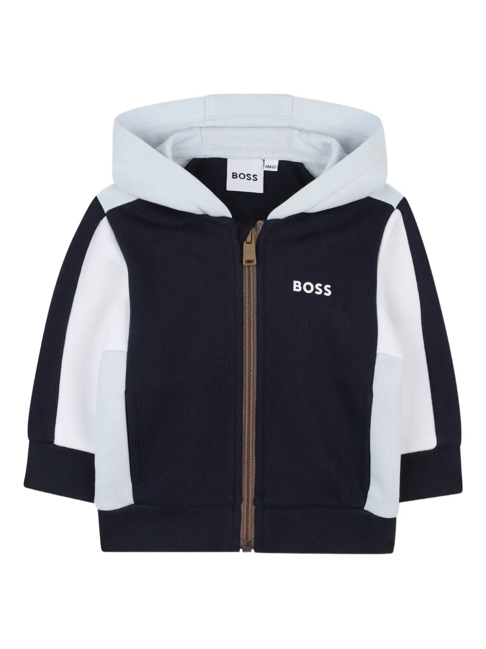 BOSS Kidswear Hoodie met rits Blauw