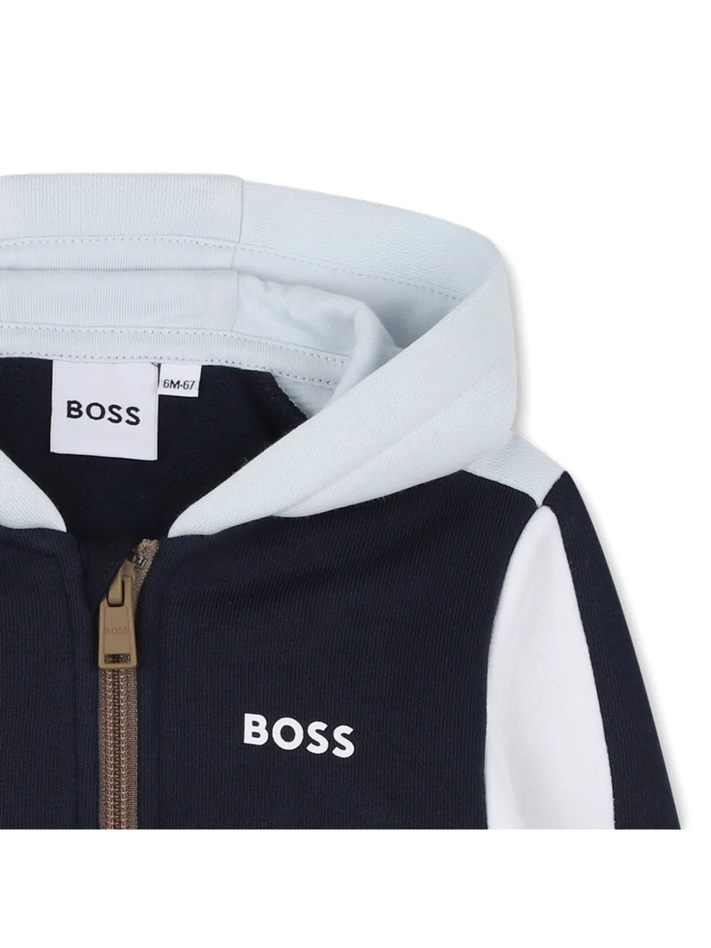 BOSS Kidswear Hoodie met rits Blauw