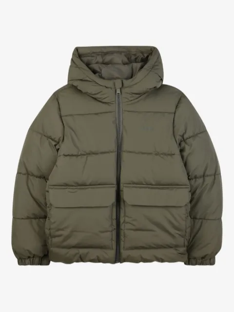 BOSS Kidswear chamarra capitonada con capucha