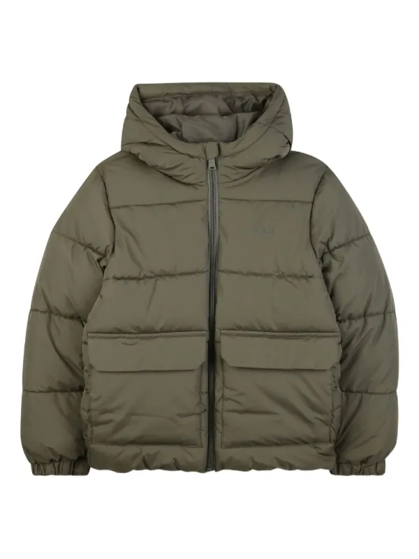 BOSS Kidswear フーデッド パデッドジャケット | グリーン | FARFETCH JP