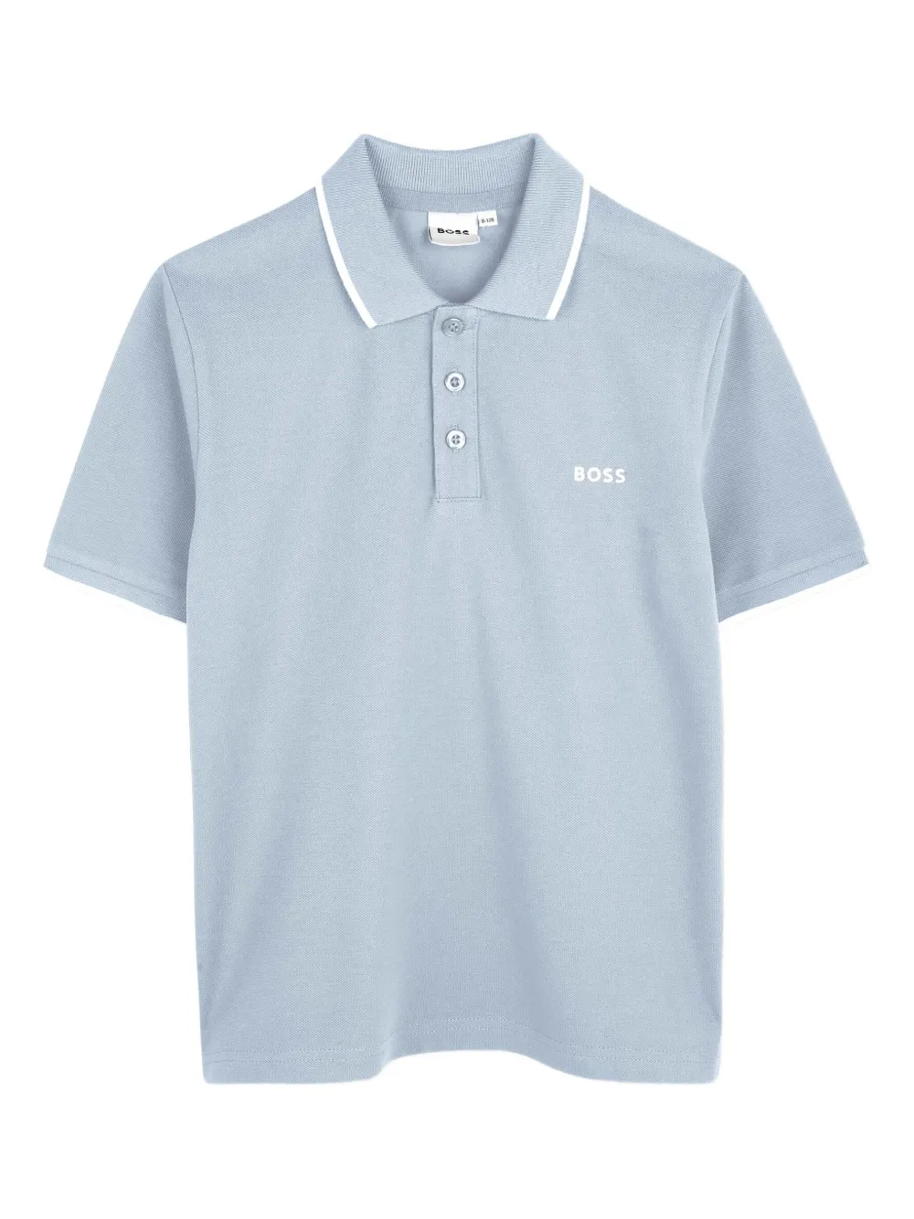 BOSS Kidswear Poloshirt met afwerking Blauw