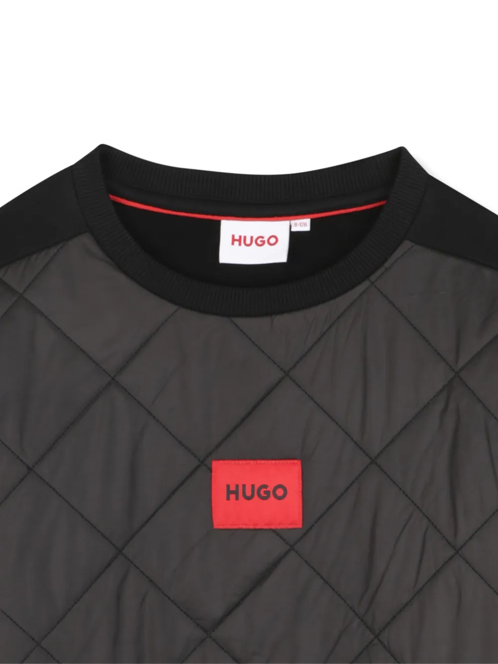 HUGO KIDS Sweater met gewatteerd vlak Zwart