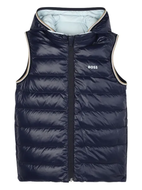 BOSS Kidswear Colete matelassê dupla face
