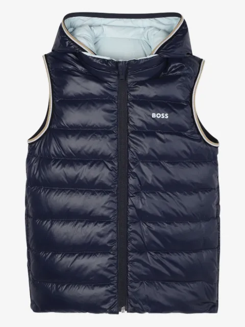 BOSS Kidswear Wendbare Steppweste mit Kapuze