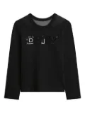 Dkny Kids mesh-panel logo T-shirt - Black