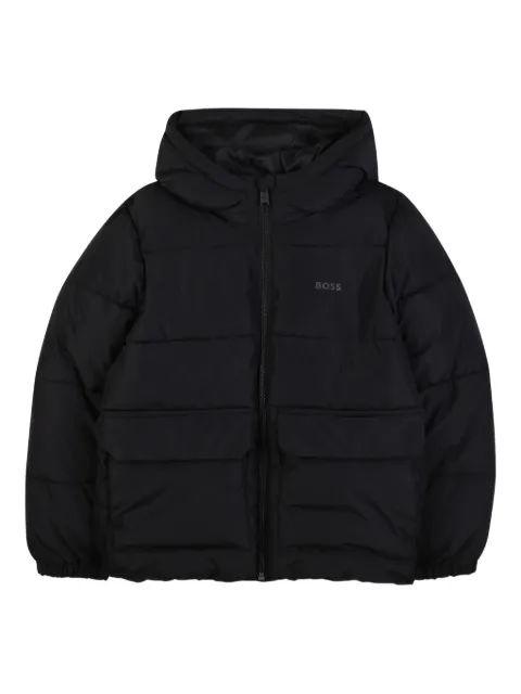 BOSS Kidswear quilted hooded puffer jacket