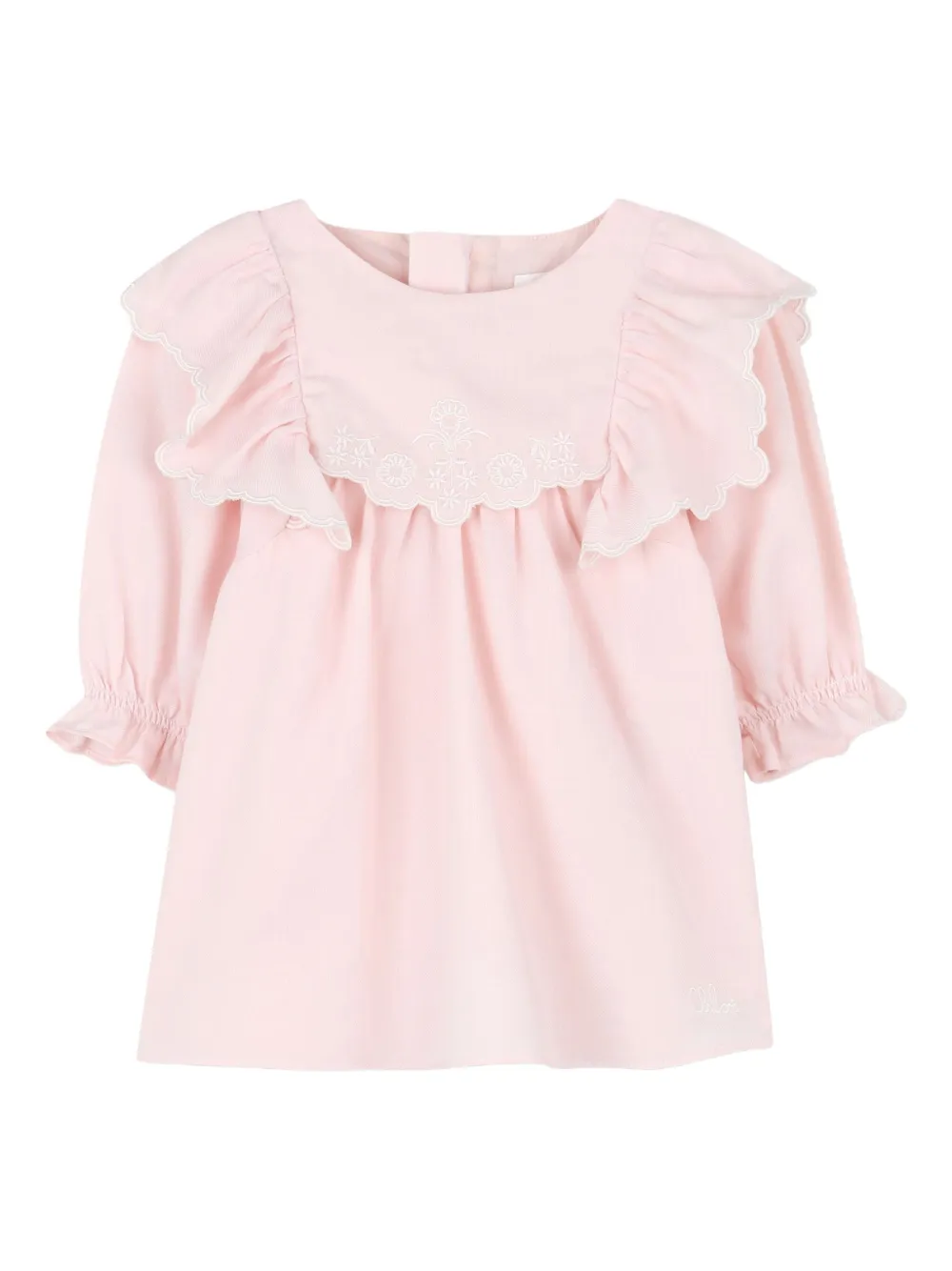 Chloé Kids Jurk met ruches Roze