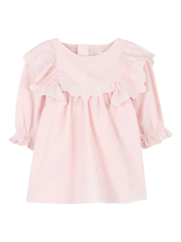 Chloé Kids ラッフル ワンピース | ピンク | FARFETCH JP