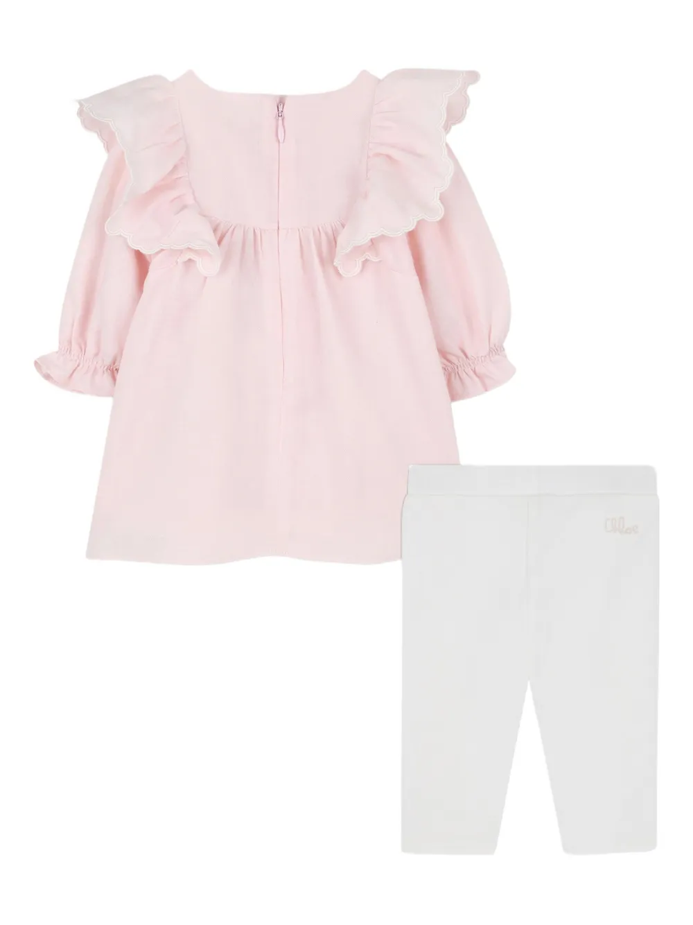 Chloé Kids Jurk met ruches Roze