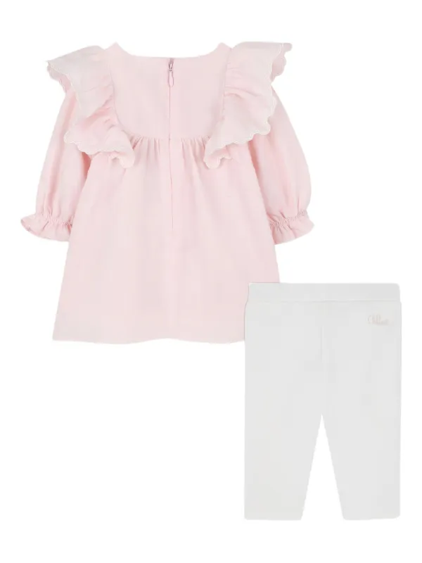 Chloé Kids ラッフル ワンピース | ピンク | FARFETCH JP