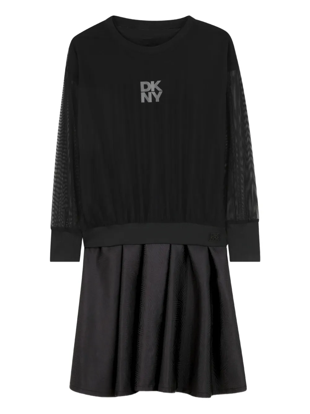 Dkny Kids T-shirt en jurk met logoprint Zwart