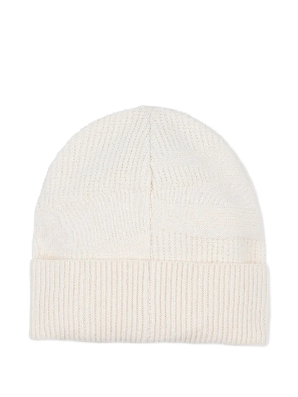 BOSS Kidswear Geribbelde muts met logo - Wit