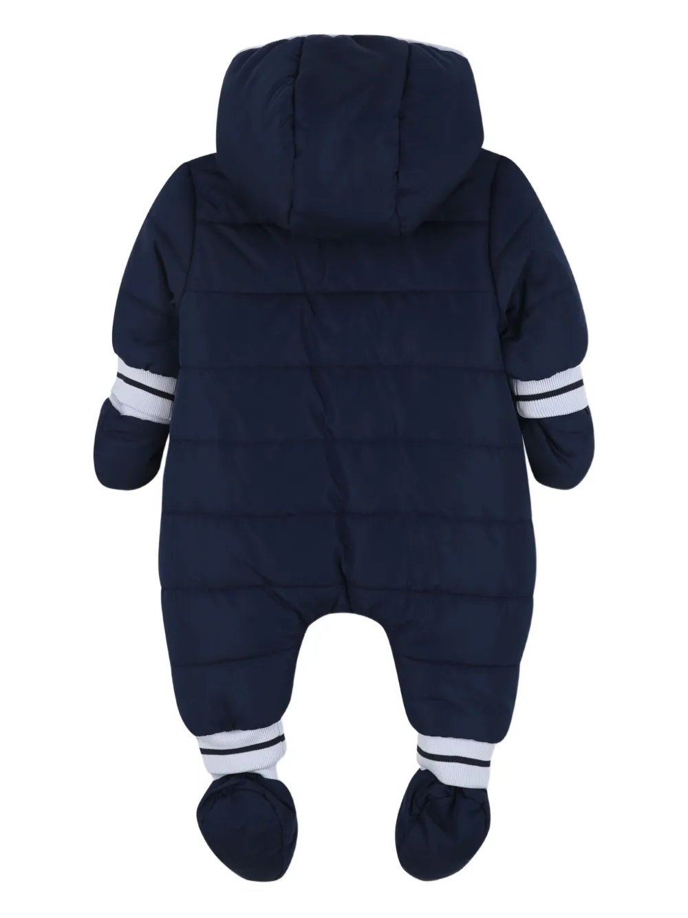 BOSS Kidswear Gewatteerde jumpsuit met capuchon - Blauw