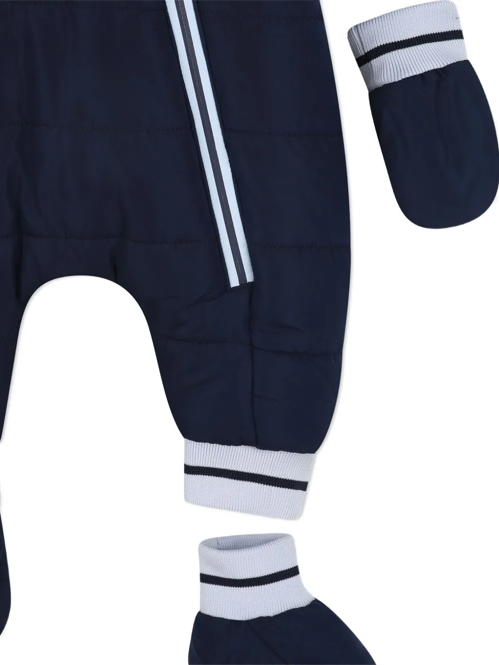 BOSS Kidswear Gewatteerde jumpsuit met capuchon Blauw