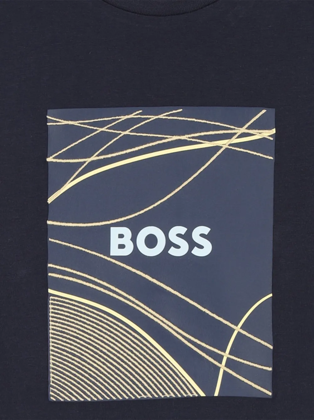 BOSS Kidswear T-shirt met grafische print Blauw