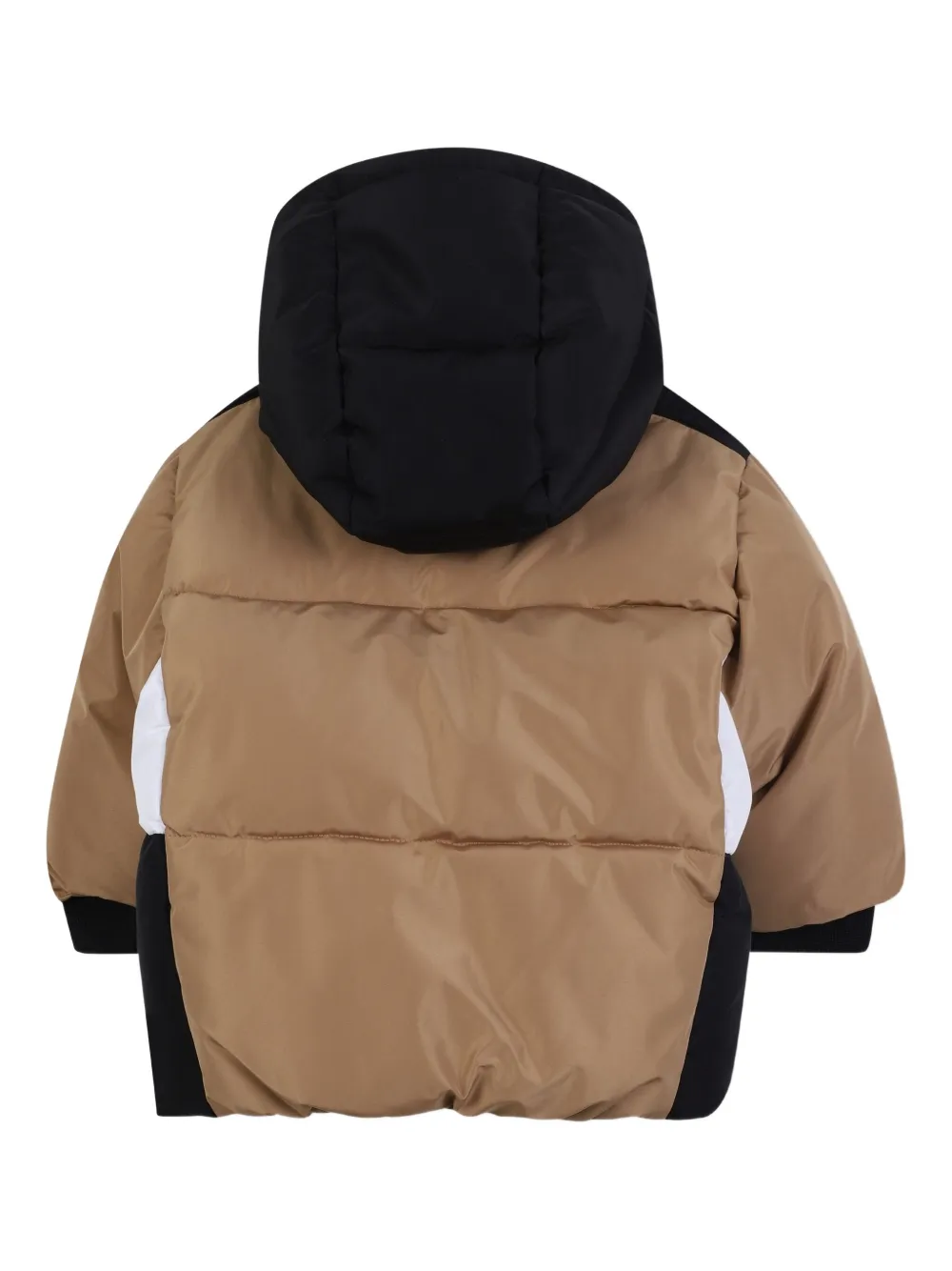 BOSS Kidswear Gewatteerd jack met colourblocking - Bruin