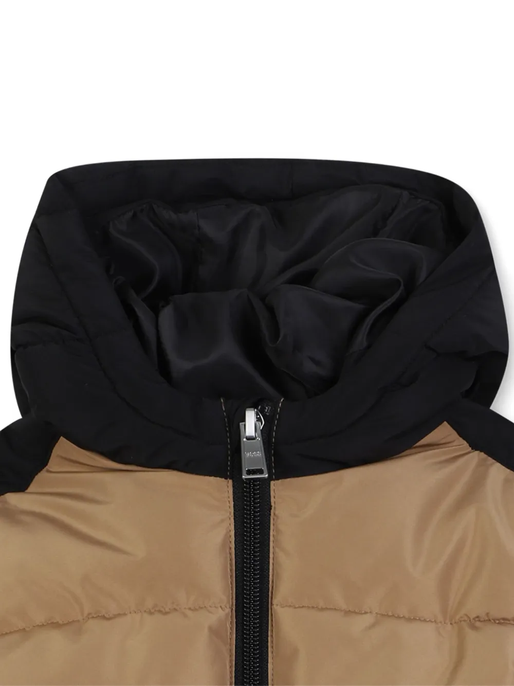 BOSS Kidswear Gewatteerd jack met colourblocking Bruin