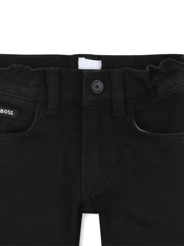 BOSS Kidswear logo-tag Jeans Black FARFETCH PH