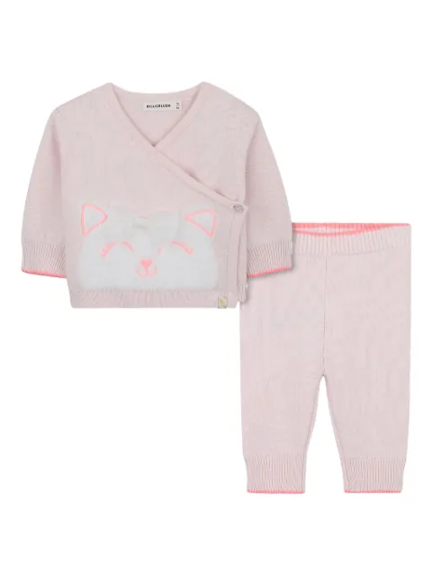 Billieblush fox-motif wrap top and leggings set