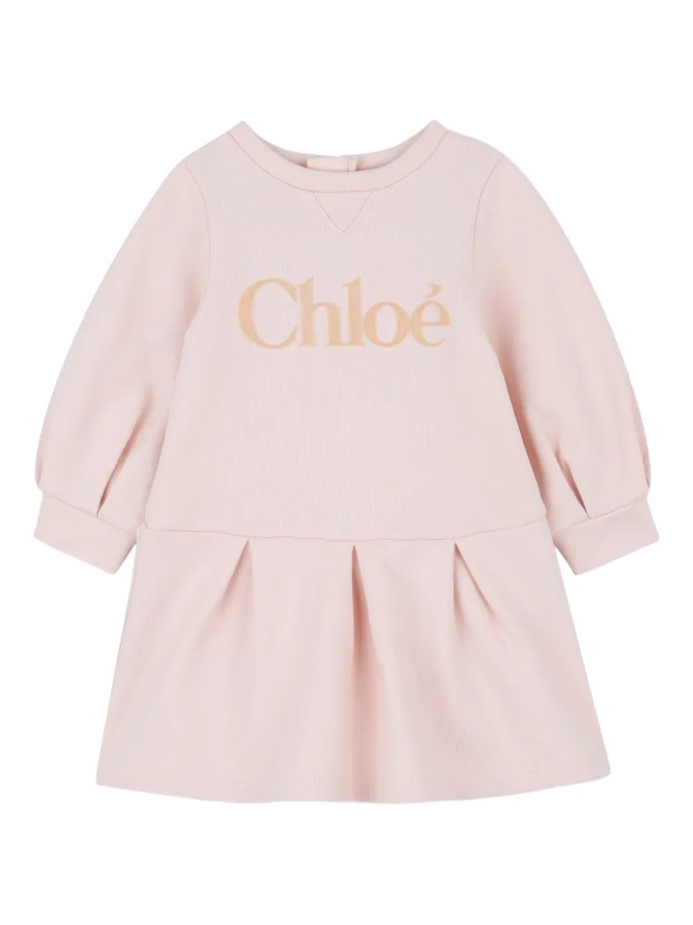Chloé Kids Jurk met logoprint Roze