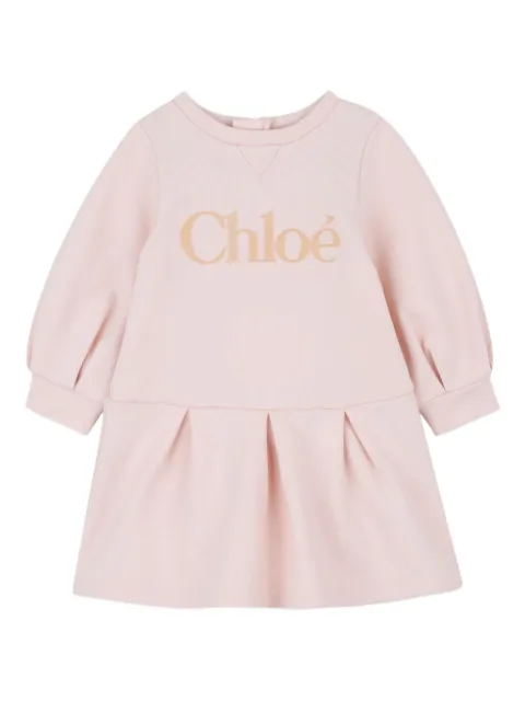 Chloé Kids فستان بطبعة شعار الماركة