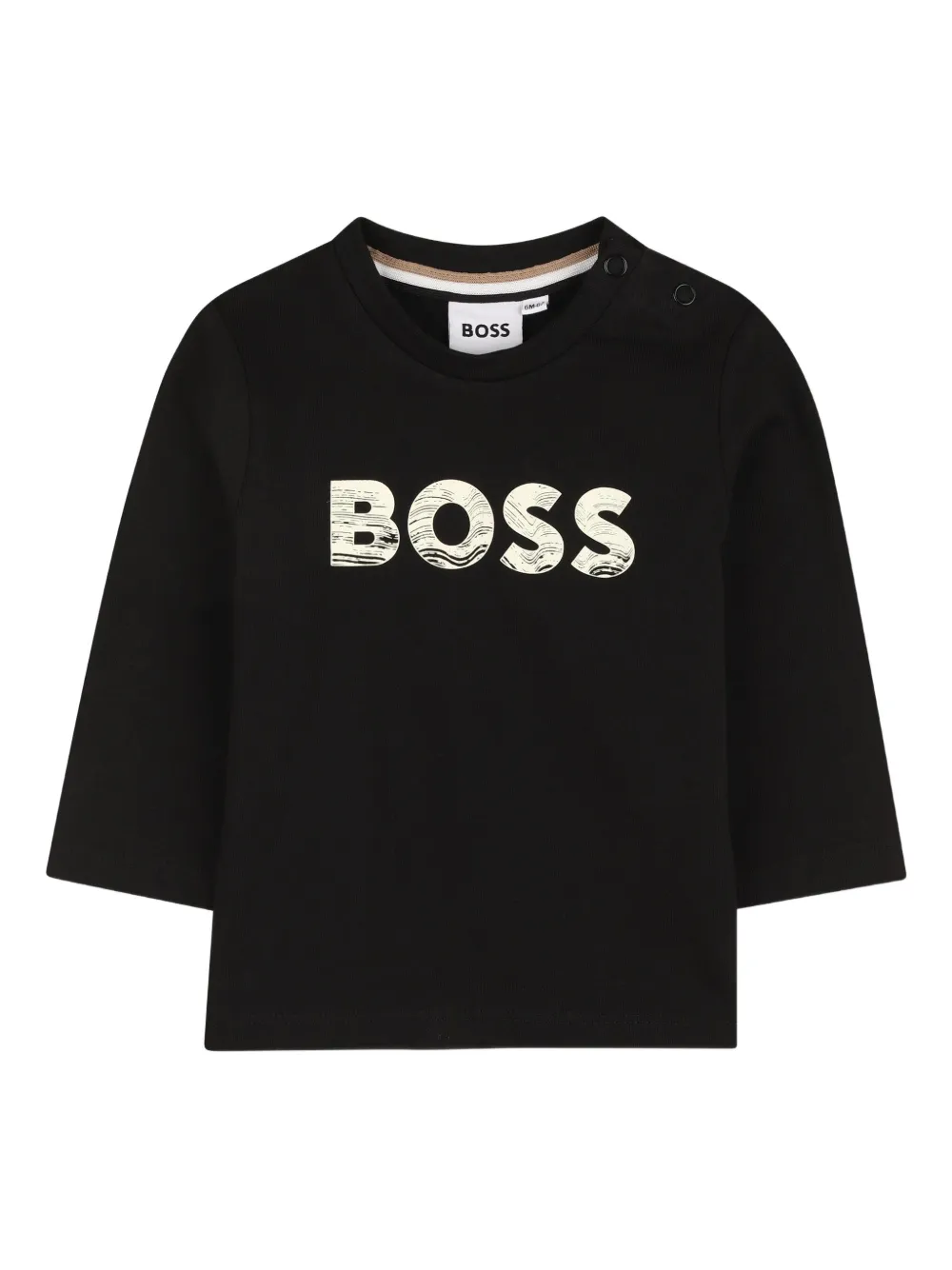 BOSS Kidswear long-sleeve logo T-shirt Zwart