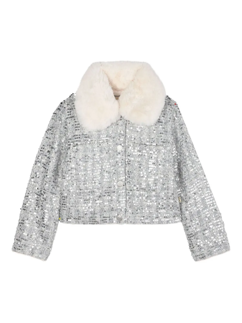 Billieblush Cropped jack verfraaid met pailletten Zilver