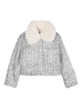 Billieblush sequin-embellished cropped jacket - Silver