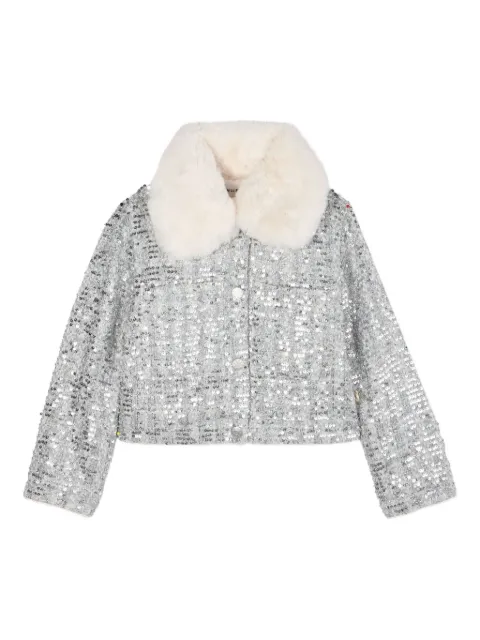 Billieblush sequin-embellished cropped jacket