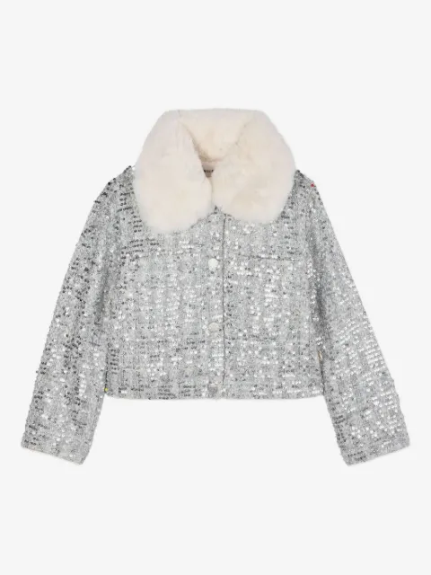 Billieblush sequin-embellished cropped jacket