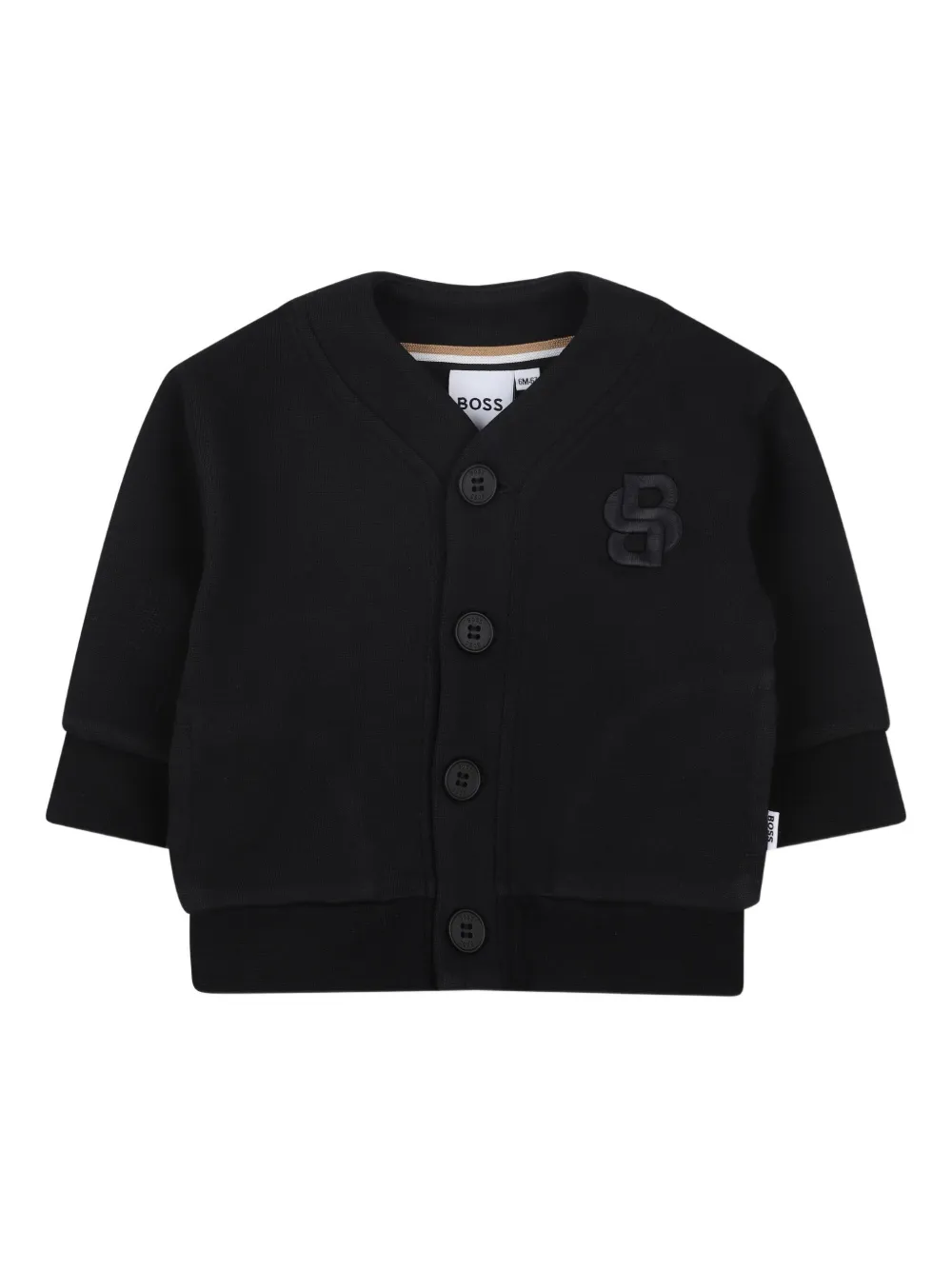 BOSS Kidswear Vest met knoop aan de voorkant Zwart