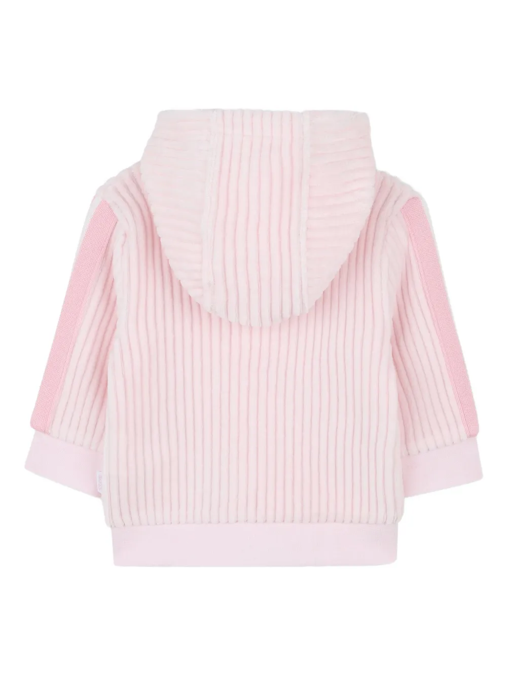 BOSS Kidswear Geribbelde trainingspak met capuchon Roze
