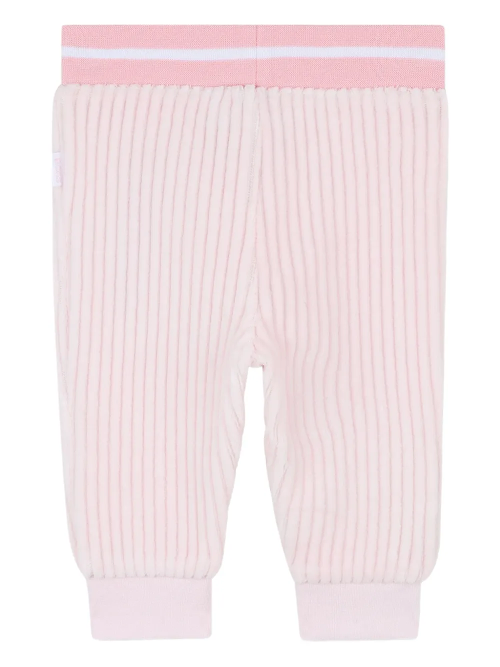 BOSS Kidswear Geribbelde trainingspak met capuchon Roze