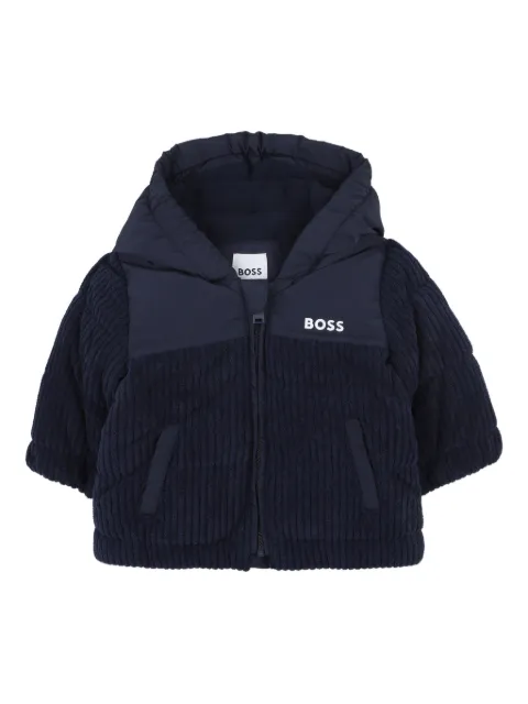 BOSS Kidswear cord-effect padded jacket