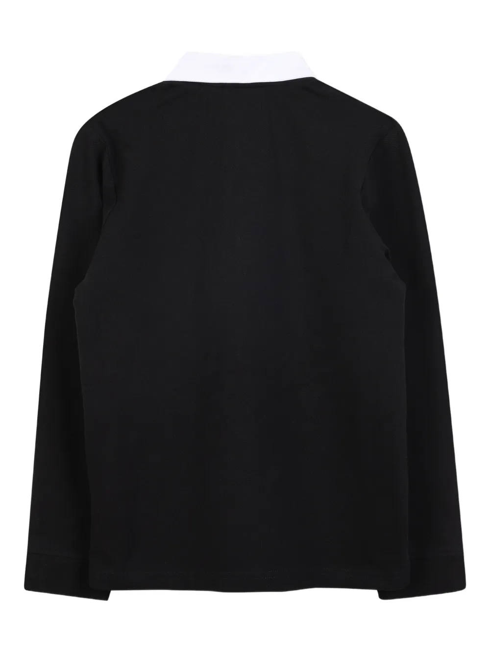HUGO KIDS Poloshirt met chevron vlak en lange mouwen Zwart