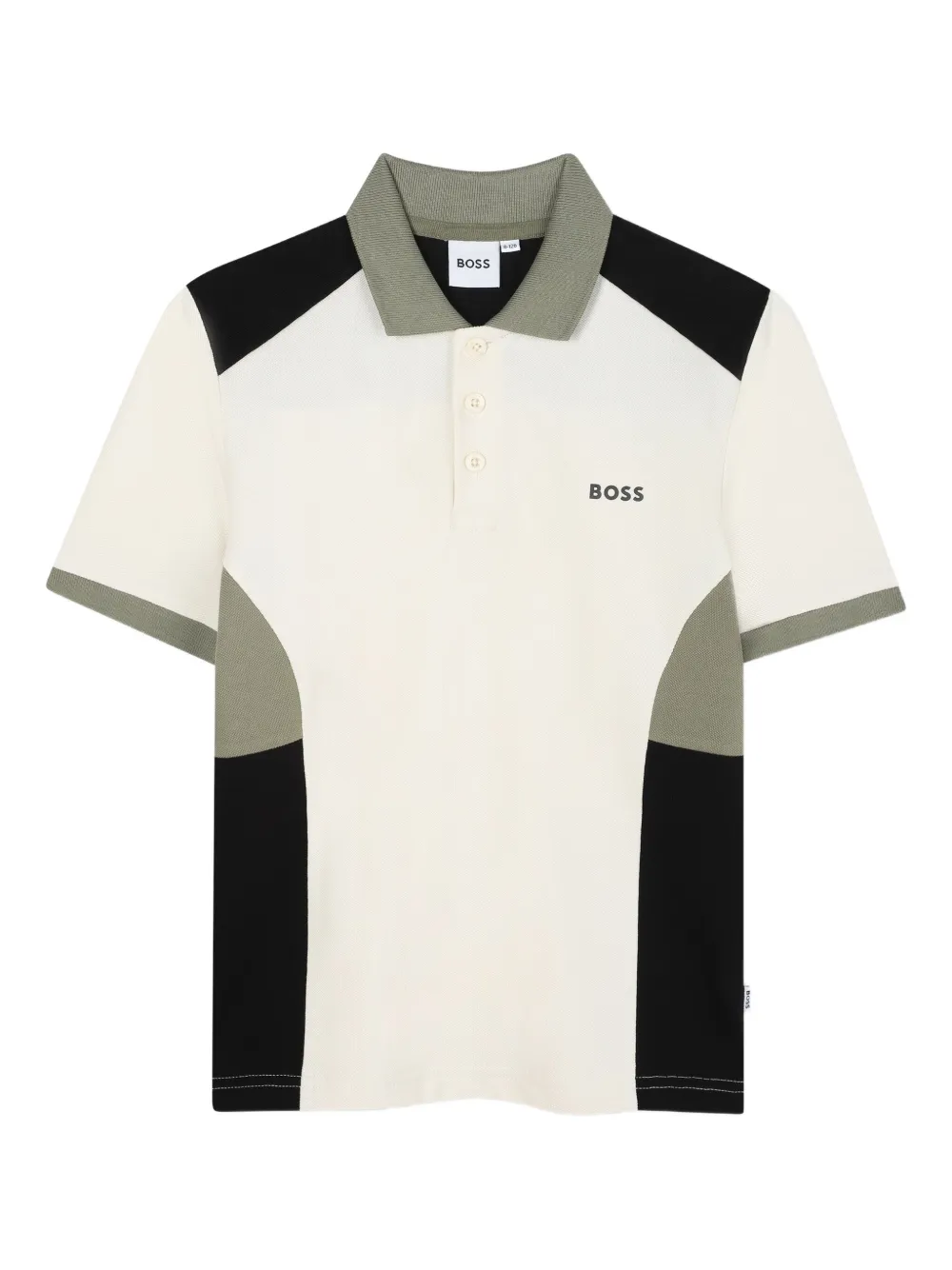 BOSS Kidswear colour-blocked polo shirt | Neutrals | Image 1