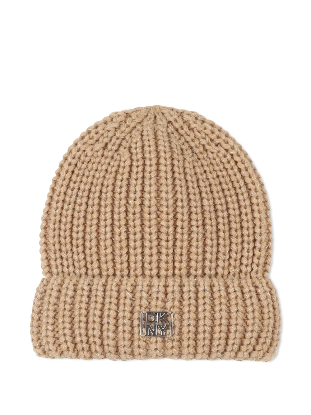Dkny Kids ribbed-knit beanie hat | Neutrals | Image 1