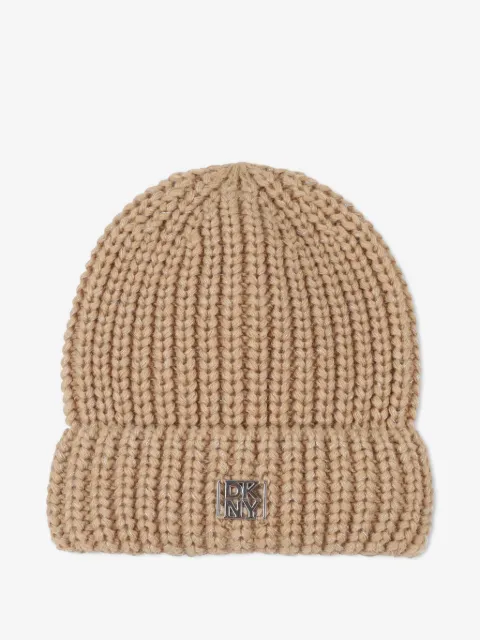 Dkny Kids ribbed-knit beanie hat