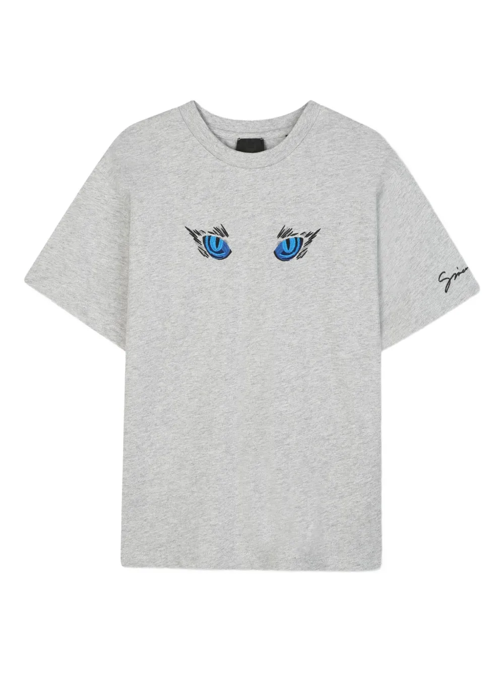 Givenchy Embroidered Short-sleeve T-shirt In Gray