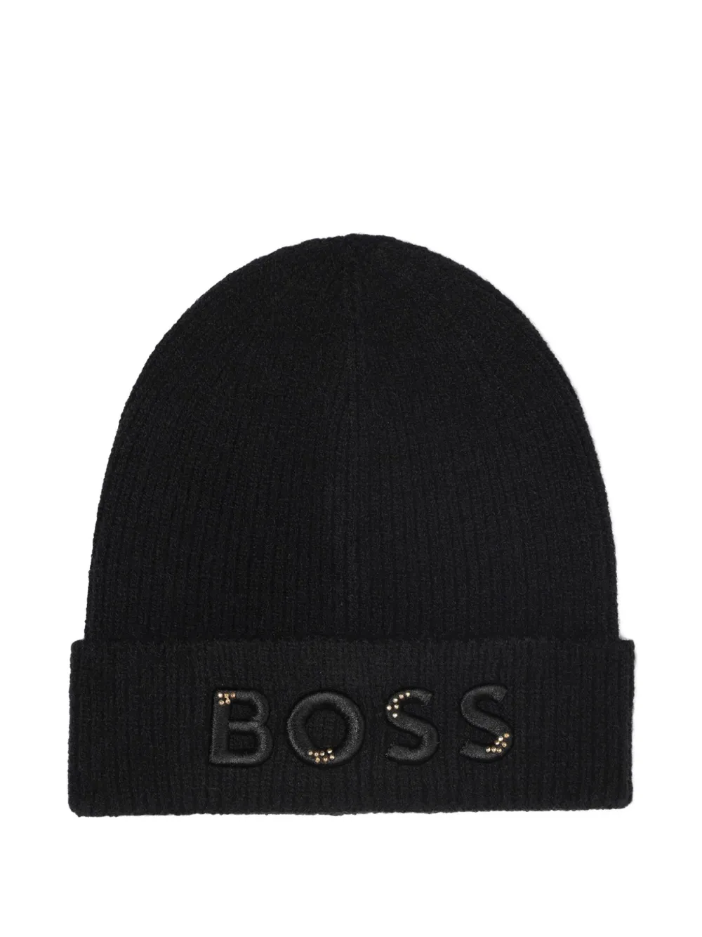 BOSS Kidswear Ribgebreide muts Zwart