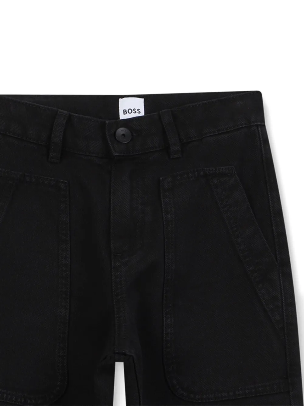 BOSS Kidswear Jeans met logopatch Zwart