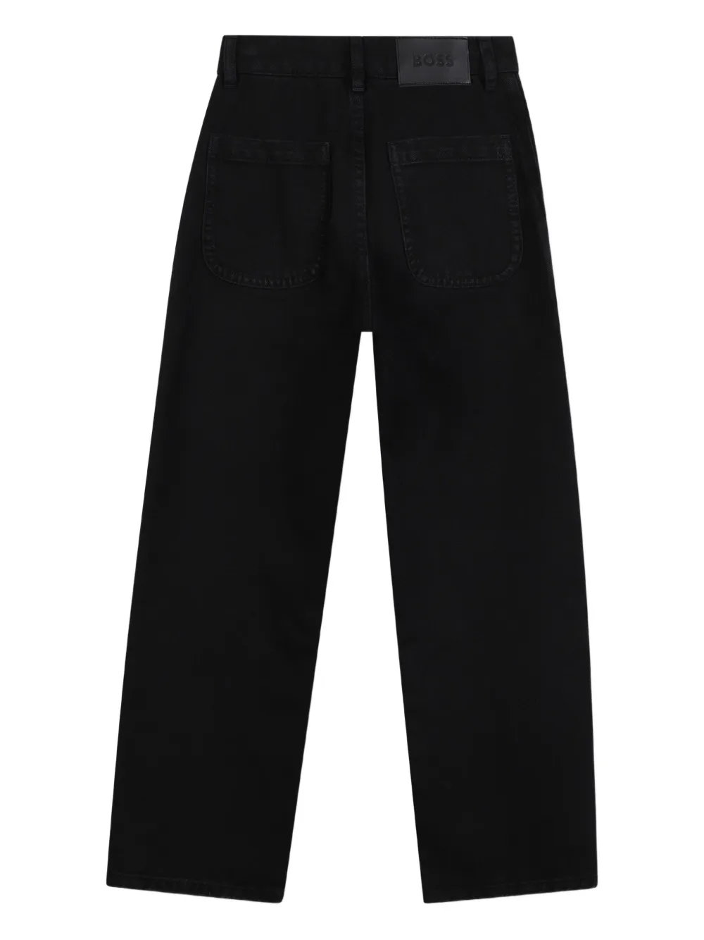 BOSS Kidswear Jeans met logopatch Zwart